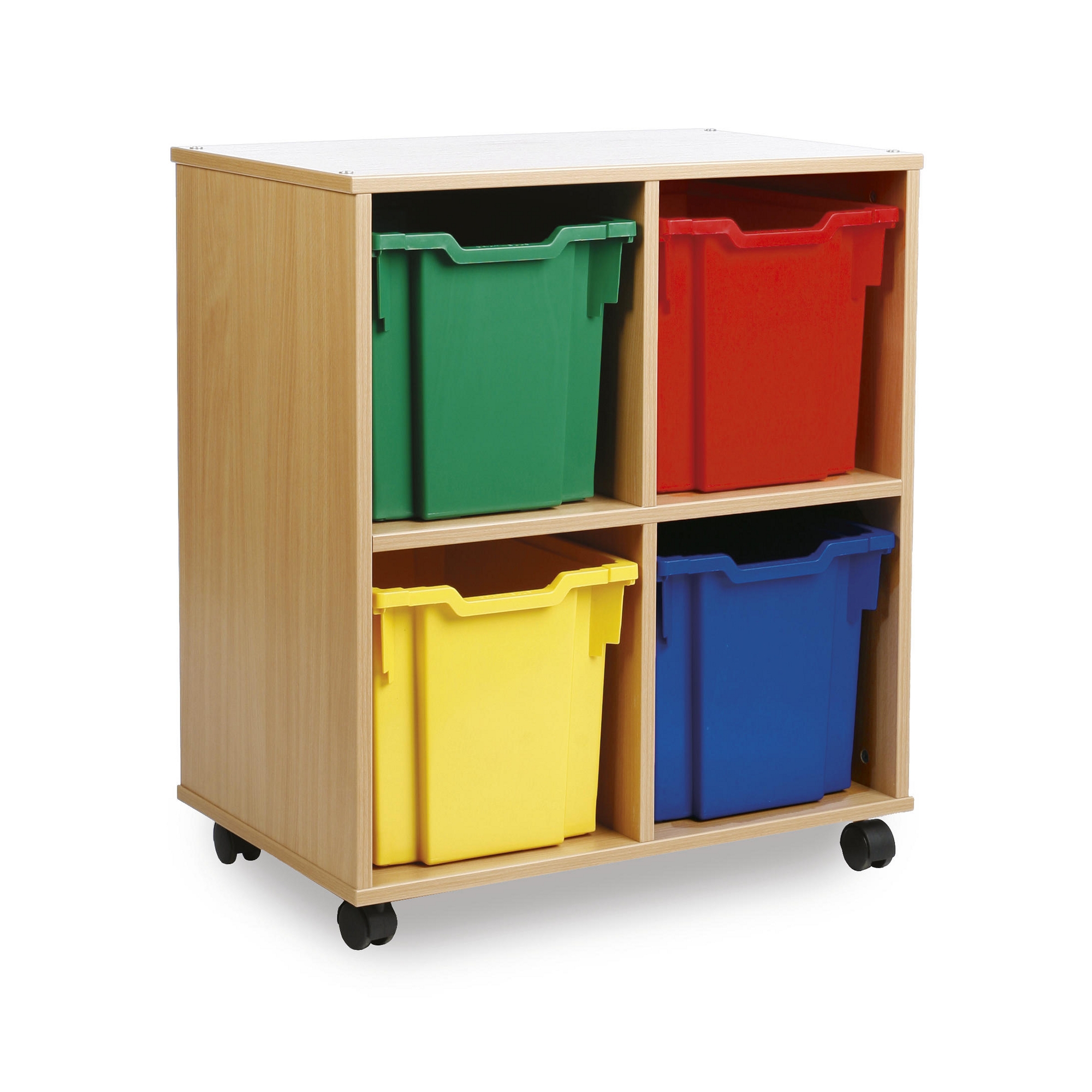 Stackable 4 Jumbo Tray Unit Blue